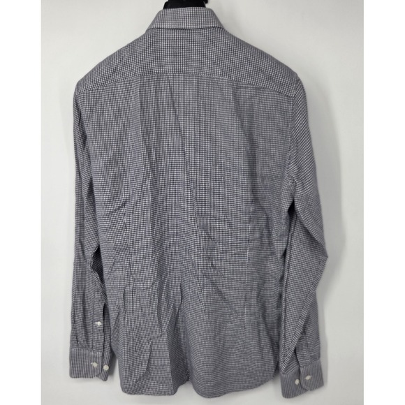 Bonobos Flannel Shirt Men's Medium Blue Houndstooth Slim Fit Button Down Soft - Picture 3 of 9